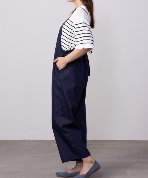 HusHusH（ハッシュアッシュ）の「HusHusH ハッシュアッシュ サロペット（サロペット/オーバーオール・レディース・ネイビー/ホワイト・L/M/S）」の7枚目の写真