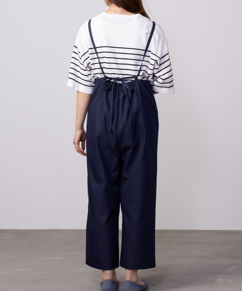 HusHusH（ハッシュアッシュ）の「HusHusH ハッシュアッシュ サロペット（サロペット/オーバーオール・レディース・ネイビー/ホワイト・L/M/S）」の8枚目の写真