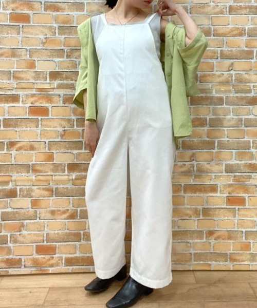 HusHusH（ハッシュアッシュ）の「HusHusH ハッシュアッシュ サロペット（サロペット/オーバーオール・レディース・ネイビー/ホワイト・L/M/S）」の4枚目の写真