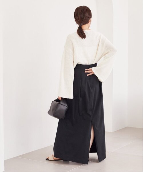 新品　plageプラージュ Decollete ニット ブラック セール】《追加》テープヤーン ヨコアミボートネックニット