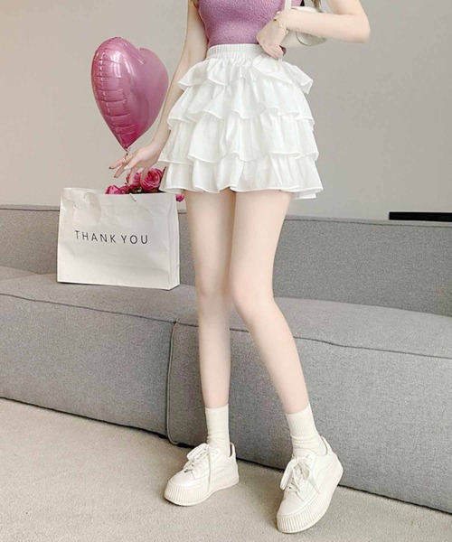 frunco(フランコ)の「ティアードミニスカート(スカート・レディース・ブラック/ホワイト・MEDIUM)」の15枚目の写真