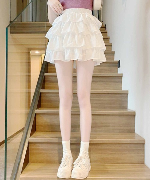 frunco(フランコ)の「ティアードミニスカート(スカート・レディース・ブラック/ホワイト・MEDIUM)」の13枚目の写真