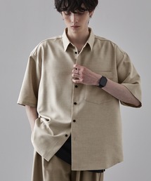 MONO-MART | サマーウールライクファブリック オーバーサイズS/Sシャツ(シャツ/ブラウス)
