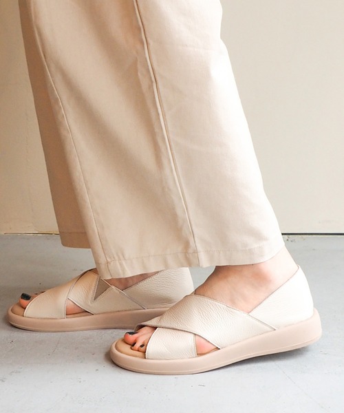 あしながおじさん（アシナガオジサン）の「オープントゥシューズ　1310233（サンダル・レディース・ブラック/アイボリー/ライトグレー・22.5cm/23.0cm/23.5cm/24.0cm/24.5cm）」の2枚目の写真