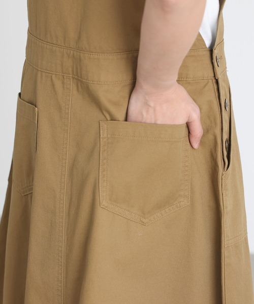 n'OrLABEL(ノアールレーベル)の「『ツイルフレアジャンパースカート』(ジャンパースカート・レディース・ブラック/キャメル・1/2)」の10枚目の写真