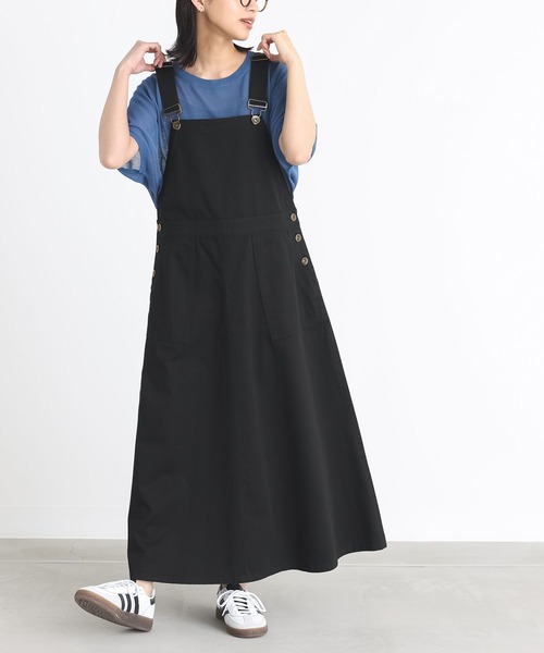 n'OrLABEL(ノアールレーベル)の「『ツイルフレアジャンパースカート』(ジャンパースカート・レディース・ブラック/キャメル・1/2)」の11枚目の写真