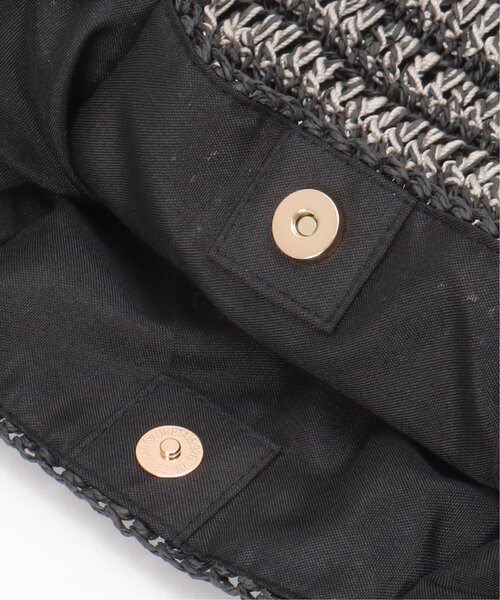 ikka（イッカ）の「雑材つまみ縦長トートバッグ（かごバッグ・レディース・ブラック/オフホワイト/グリーン/ブラウン・FREE）」の10枚目の写真