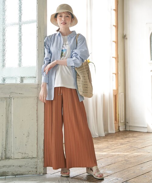 ikka（イッカ）の「雑材つまみ縦長トートバッグ（かごバッグ・レディース・ブラック/オフホワイト/グリーン/ブラウン・FREE）」の18枚目の写真