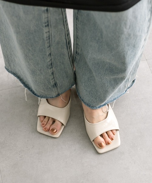 mystic（ミスティック）の「【3サイズ展開】スクエアミュール（サンダル・レディース・ピンク/アイボリー/シルバー・36/37/38）」の6枚目の写真