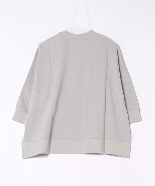 and it_（アンドイット）の「七分袖スリットワイドプルオーバー（Tシャツ/カットソー・レディース・ブラック/モカ/ナチュラル/サックスブルー・M-L）」の5枚目の写真