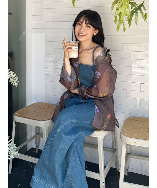 MURUA（ムルーア）の「【WEB限定】フラワーシアーシャツ（シャツ/ブラウス・レディース・アイボリー/ブラック/ピンク/ブラウン・FREE）」の14枚目の写真