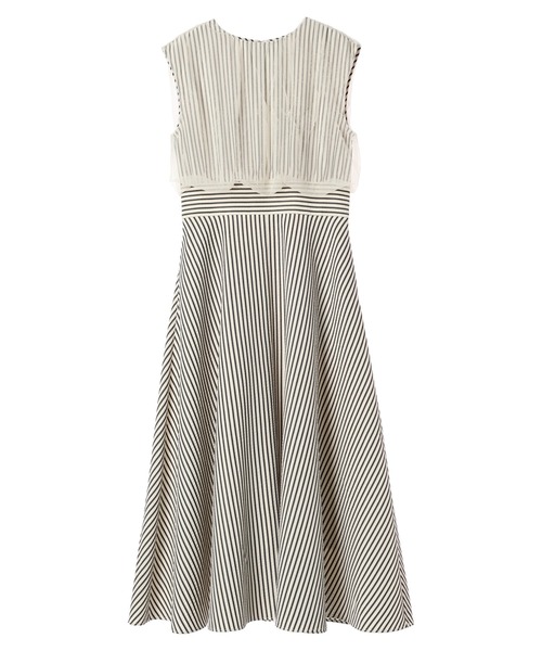 YECCA VECCA（イェッカヴェッカ）の「ストライプ柄チュールレイヤードワンピース（ワンピース・レディース・アイボリー/ブルー・S/M）」の11枚目の写真