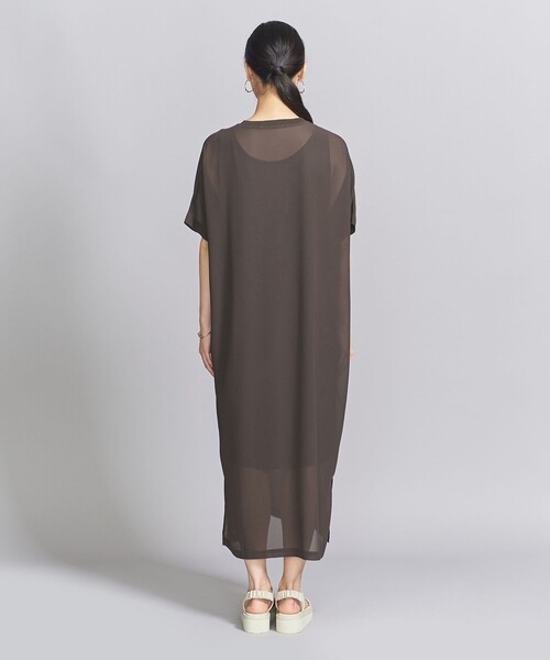 シフォンレイヤードドルマンスリーブワンピース BEAUTY&YOUTH UNITED ARROWS｜シフォンレイヤード ドルマン