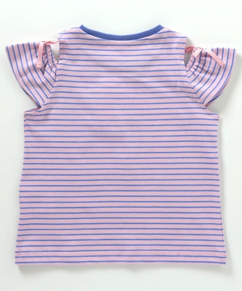 apres les cours(アプレレクール)の「【WEB限定】ドット・ハート・ボーダー オフショルTシャツ(Tシャツ/カットソー・キッズ・ピンク/オフホワイト/アイボリー/ブラック・130/120/140/110/100/90/80)」の12枚目の写真