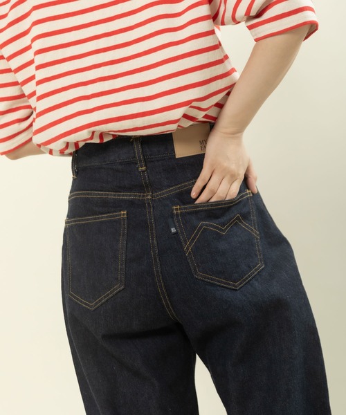 My Fav. CHILD WOMAN(マイファブチャイルドウーマン)の「11.75ozセルビッチデニム ストレートパンツ(デニムパンツ・レディース・ネイビー・38/36)」の16枚目の写真