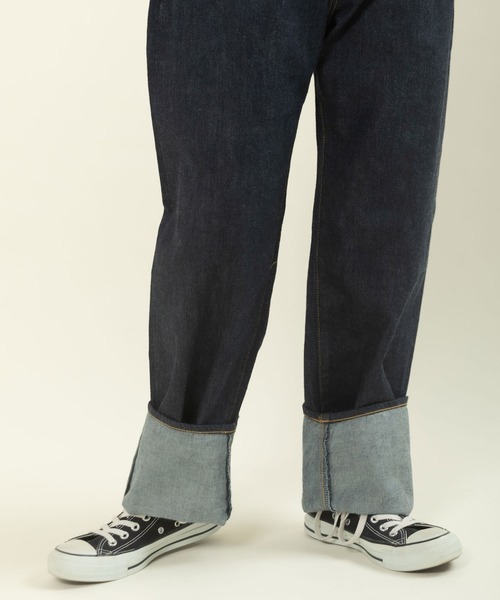 My Fav. CHILD WOMAN(マイファブチャイルドウーマン)の「11.75ozセルビッチデニム ストレートパンツ(デニムパンツ・レディース・ネイビー・38/36)」の17枚目の写真