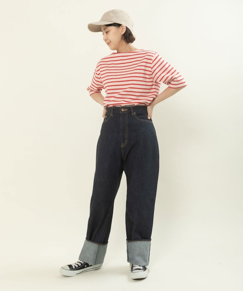My Fav. CHILD WOMAN(マイファブチャイルドウーマン)の「11.75ozセルビッチデニム ストレートパンツ(デニムパンツ・レディース・ネイビー・38/36)」の18枚目の写真