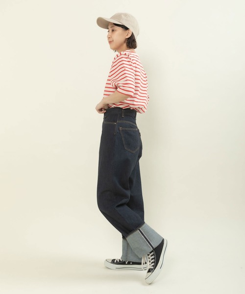 My Fav. CHILD WOMAN(マイファブチャイルドウーマン)の「11.75ozセルビッチデニム ストレートパンツ(デニムパンツ・レディース・ネイビー・38/36)」の19枚目の写真