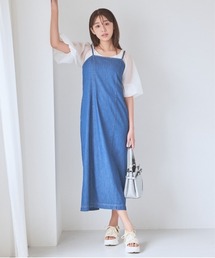 mysty woman | ナローデニムキャミワンピース　 128560(ワンピース)
