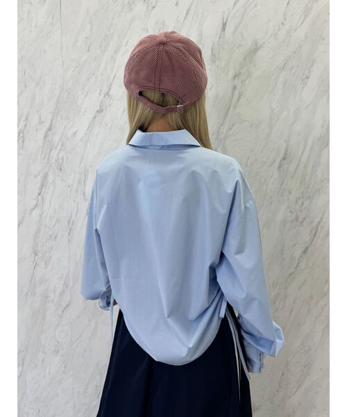 jouetie(ジュエティ)の「フロントプリーツサイドギャザーシャツ(シャツ/ブラウス・レディース・ブルー/オフホワイト/ピンク/ネイビー・MEDIUM)」の7枚目の写真