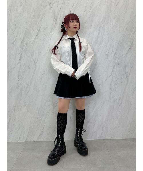 jouetie(ジュエティ)の「フロントプリーツサイドギャザーシャツ(シャツ/ブラウス・レディース・ブルー/オフホワイト/ピンク/ネイビー・MEDIUM)」の10枚目の写真