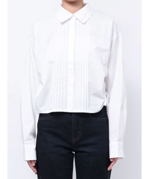 jouetie(ジュエティ)の「フロントプリーツサイドギャザーシャツ(シャツ/ブラウス・レディース・ブルー/オフホワイト/ピンク/ネイビー・MEDIUM)」の11枚目の写真