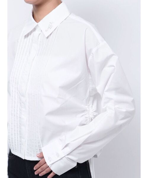 jouetie(ジュエティ)の「フロントプリーツサイドギャザーシャツ(シャツ/ブラウス・レディース・ブルー/オフホワイト/ピンク/ネイビー・MEDIUM)」の15枚目の写真