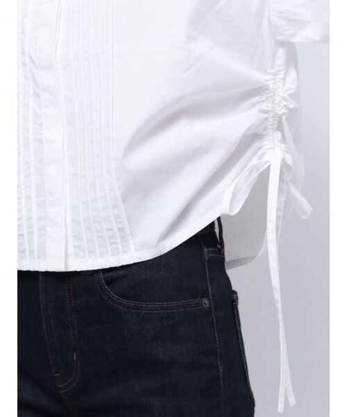 jouetie(ジュエティ)の「フロントプリーツサイドギャザーシャツ(シャツ/ブラウス・レディース・ブルー/オフホワイト/ピンク/ネイビー・MEDIUM)」の16枚目の写真