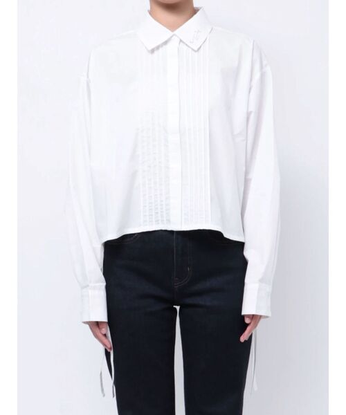 jouetie(ジュエティ)の「フロントプリーツサイドギャザーシャツ(シャツ/ブラウス・レディース・ブルー/オフホワイト/ピンク/ネイビー・MEDIUM)」の18枚目の写真