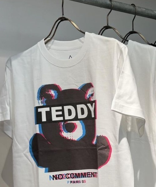 NO COMMENT PARIS(ノーコメントパリ)の「【NO COMMENT PARIS】”TEDDY”プリント ショートスリーブTEE(Tシャツ/カットソー・メンズ・ホワイト・2/3/4)」の7枚目の写真