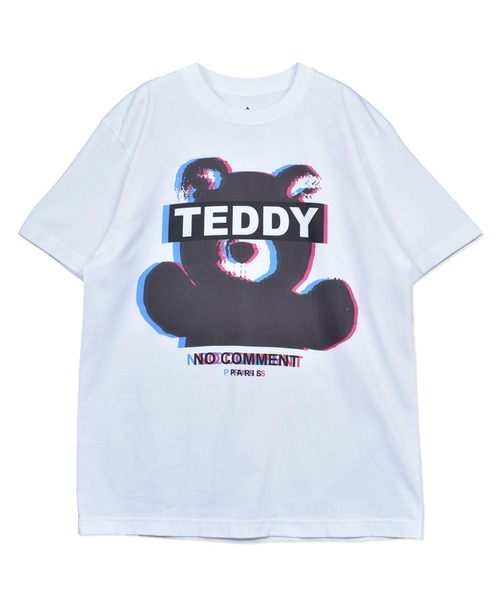 NO COMMENT PARIS(ノーコメントパリ)の「【NO COMMENT PARIS】”TEDDY”プリント ショートスリーブTEE(Tシャツ/カットソー・メンズ・ホワイト・2/3/4)」の2枚目の写真