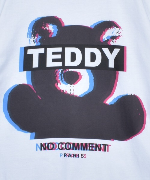 NO COMMENT PARIS(ノーコメントパリ)の「【NO COMMENT PARIS】”TEDDY”プリント ショートスリーブTEE(Tシャツ/カットソー・メンズ・ホワイト・2/3/4)」の6枚目の写真