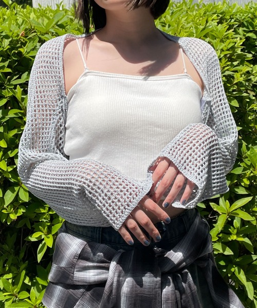 WEGO（ウィゴー）の「WEGO/ラメショートニットプルオーバー（ニット/セーター・レディース・グレー/ピンク/ホワイト・FREE）」の14枚目の写真