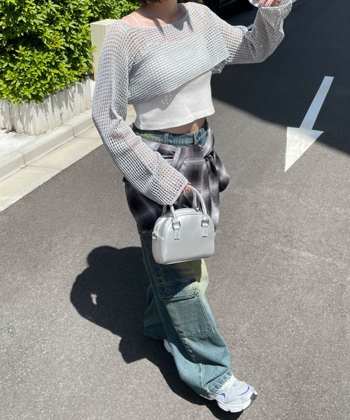 WEGO（ウィゴー）の「WEGO/ラメショートニットプルオーバー（ニット/セーター・レディース・グレー/ピンク/ホワイト・FREE）」の15枚目の写真