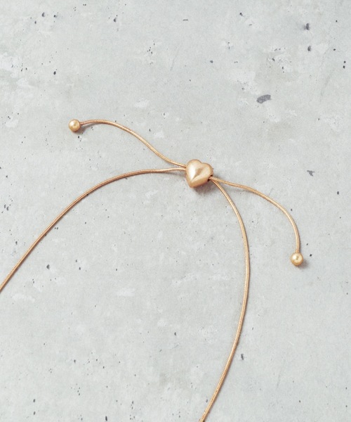 GOLDY（ゴールディ）の「ダブル ハート スライド ネックレス（ネックレス・レディース・シルバー/ゴールド系その他/シルバー系その他/ゴールド・FREE）」の7枚目の写真