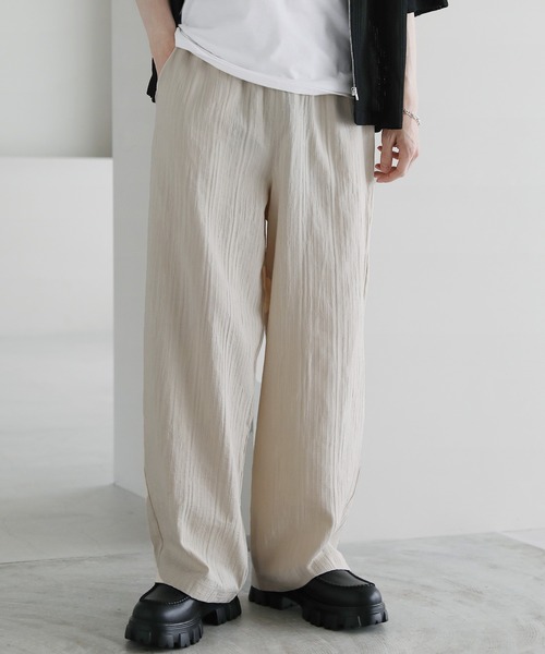 ランダムジャガードワイドイージーパンツ（その他パンツ）｜ETELIO