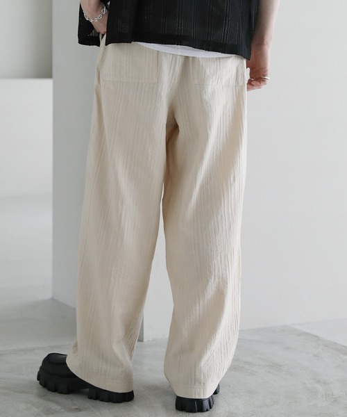 ETELIO（エテリオ）の「ランダムジャガードワイドイージーパンツ（その他パンツ・メンズ・キナリ/ブラック・S/M/L）」の17枚目の写真