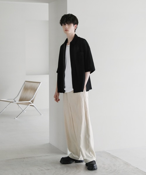 ETELIO（エテリオ）の「ランダムジャガードワイドイージーパンツ（その他パンツ・メンズ・キナリ/ブラック・S/M/L）」の18枚目の写真