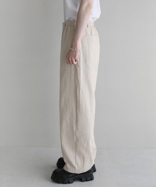 ETELIO（エテリオ）の「ランダムジャガードワイドイージーパンツ（その他パンツ・メンズ・キナリ/ブラック・S/M/L）」の5枚目の写真