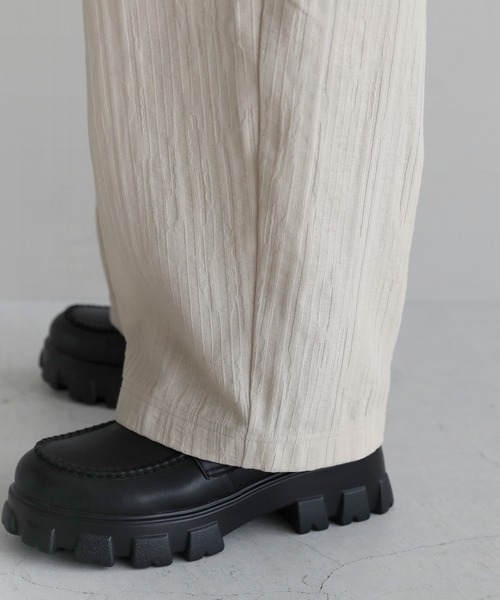 ETELIO（エテリオ）の「ランダムジャガードワイドイージーパンツ（その他パンツ・メンズ・キナリ/ブラック・S/M/L）」の12枚目の写真