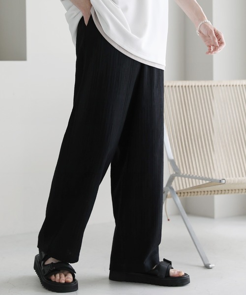 ランダムジャガードワイドイージーパンツ（その他パンツ）｜ETELIO