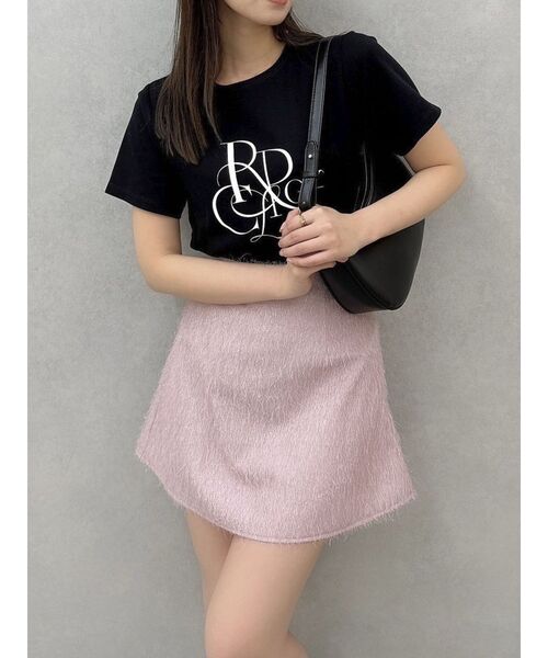 dazzlin（ダズリン）の「レースアップラメシャギーミニスカート（スカート・レディース・ピンク/ブラック/アイボリー・MEDIUM/SMALL）」の13枚目の写真