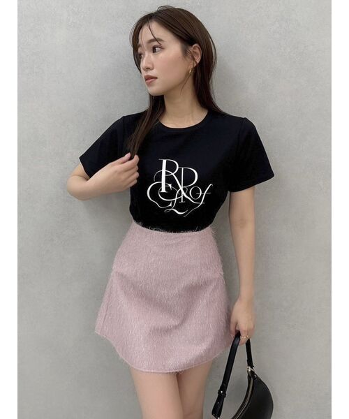 dazzlin（ダズリン）の「レースアップラメシャギーミニスカート（スカート・レディース・ピンク/ブラック/アイボリー・MEDIUM/SMALL）」の15枚目の写真