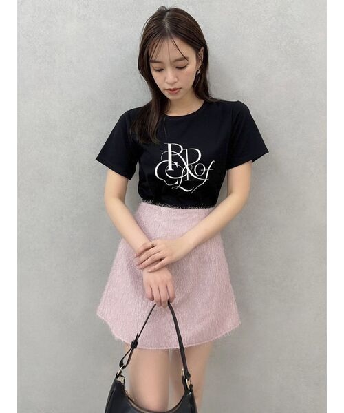 dazzlin（ダズリン）の「レースアップラメシャギーミニスカート（スカート・レディース・ピンク/ブラック/アイボリー・MEDIUM/SMALL）」の16枚目の写真