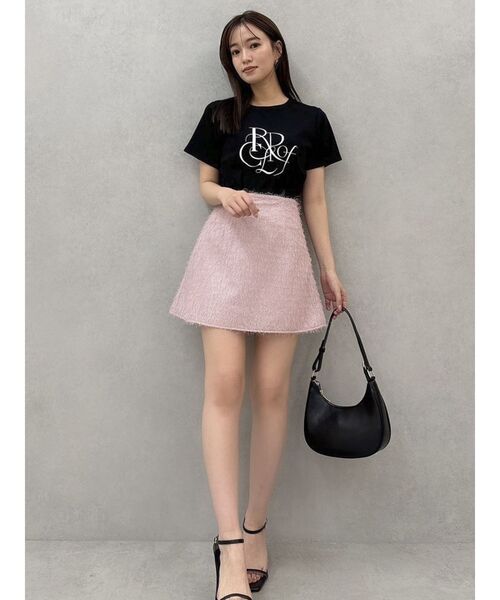 dazzlin（ダズリン）の「レースアップラメシャギーミニスカート（スカート・レディース・ピンク/ブラック/アイボリー・MEDIUM/SMALL）」の17枚目の写真