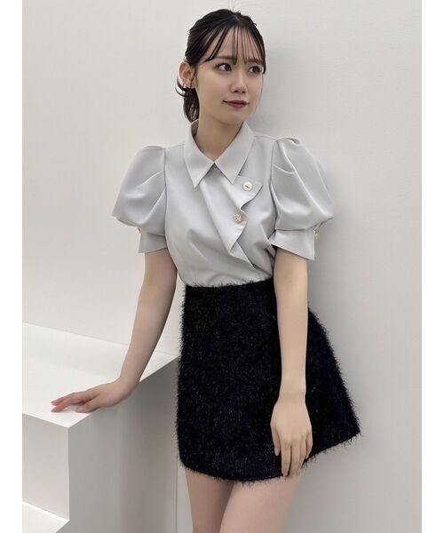 dazzlin（ダズリン）の「レースアップラメシャギーミニスカート（スカート・レディース・ピンク/ブラック/アイボリー・MEDIUM/SMALL）」の21枚目の写真