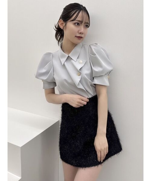 dazzlin（ダズリン）の「レースアップラメシャギーミニスカート（スカート・レディース・ピンク/ブラック/アイボリー・MEDIUM/SMALL）」の22枚目の写真