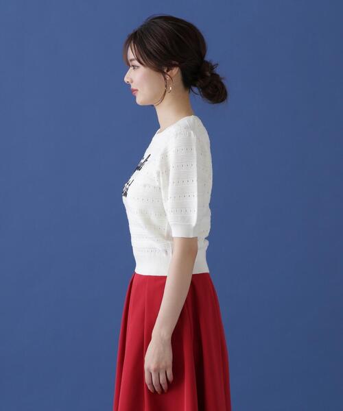 PROPORTION BODY DRESSING（プロポーションボディドレッシング）の「ロゴ柄ボーダーニット / 1214270601（ニット/セーター・レディース・ダークネイビー/レッド/ホワイト系その他・FREE）」の21枚目の写真