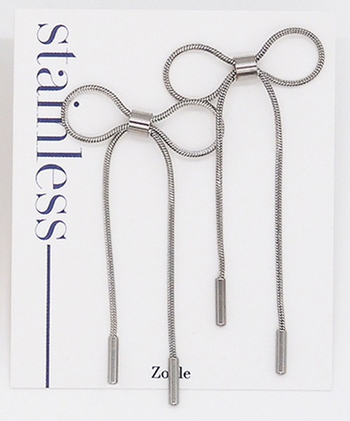 Zoule（ゾーラ）の「Zoule ゾーラ：stainless P-37　ステンレス　ピアス（ピアス（両耳用）・レディース・ゴールド/シルバー・FREE）」の4枚目の写真