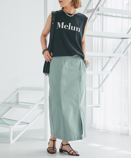 un dix cors(アンディコール)の「《着回し・ヒップカバー◎》フロッキーノースリカットソー(Tシャツ/カットソー・レディース・ブラック/グレイッシュベージュ・FREE)」の22枚目の写真